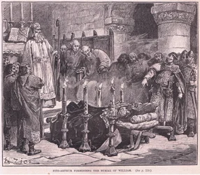 Fitzarthur förbjuder begravningen av William AD 1087